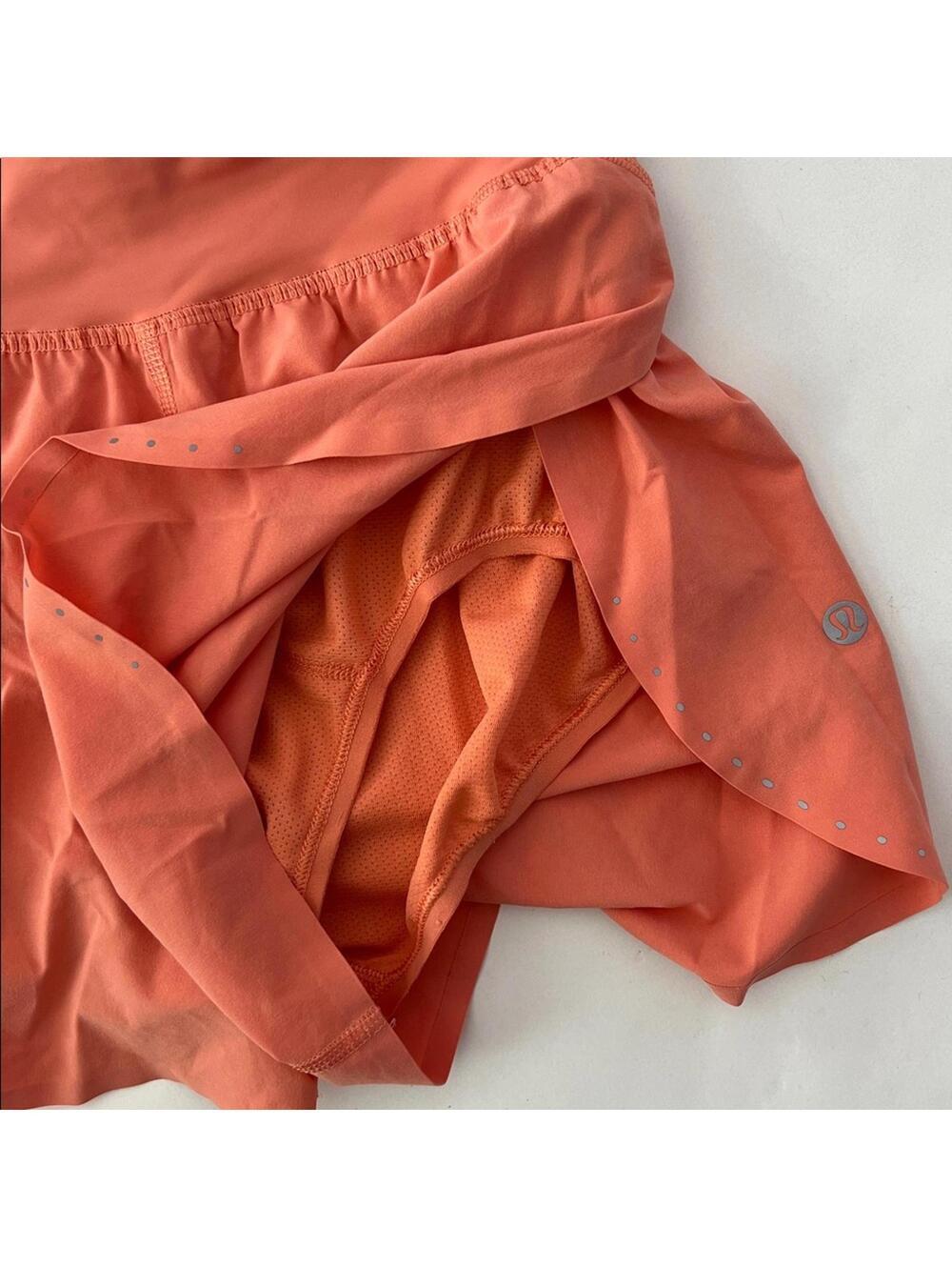 Lululemon Fast and Free High Rise 3” Shorts in Coral Size 0 - Picture 4 of 6
